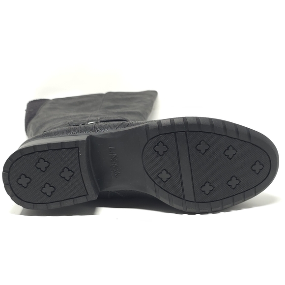 LifeStride Xtrovert Black Wide Calf Riding Boots Water-Resistant - Picture 8 of 12